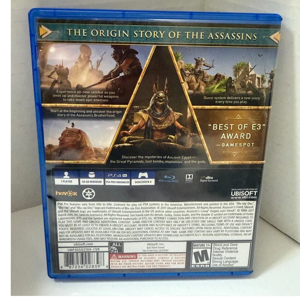Assassins Creed Origins Sony‎ PS4 PlayStation 4 Ubisoft Action Adventure Game